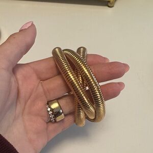 Source Unknown Gold Coil Bangles